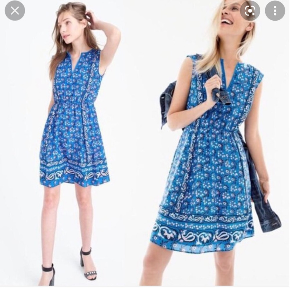 J. Crew Silk Bandana Scarf Dress